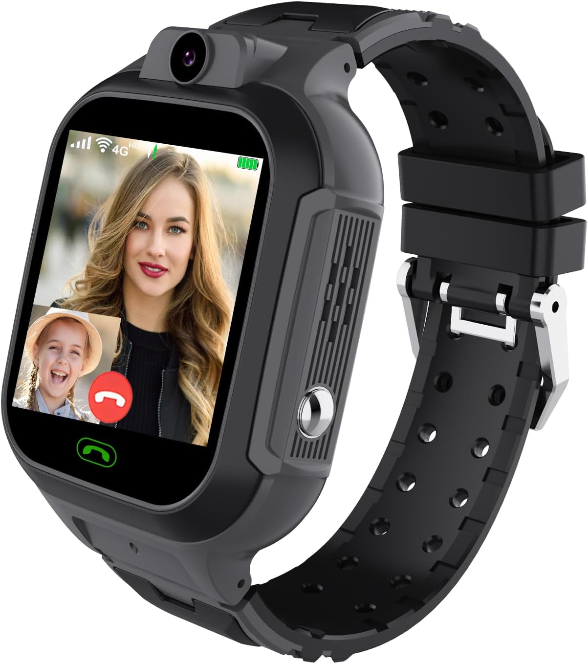 4G Kids Smart Watch GPS Tracker - Smartwatch with Two Way Call Video Calling Voice Chat SOS Class Mode Stopwatch Pedometer Games Wi-Fi Touch Screen Alarm Clock Smartwatches for Boys Girl (Pink)