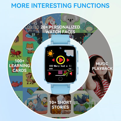 Kids Smart Watch for Girls Boys Ages 4-12, HD Touchscreen Watches, Smartwatch for Kids with 26 Games Camera Video Recorder, Birthday Toys with Music, IP67 Waterproof Pedometer, Flashlight, Alarm Clock