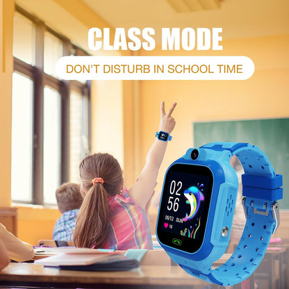 4G Kids Smart Watch GPS Tracker - Smartwatch with Two Way Call Video Calling Voice Chat SOS Class Mode Stopwatch Pedometer Games Wi-Fi Touch Screen Alarm Clock Smartwatches for Boys Girl (Pink)