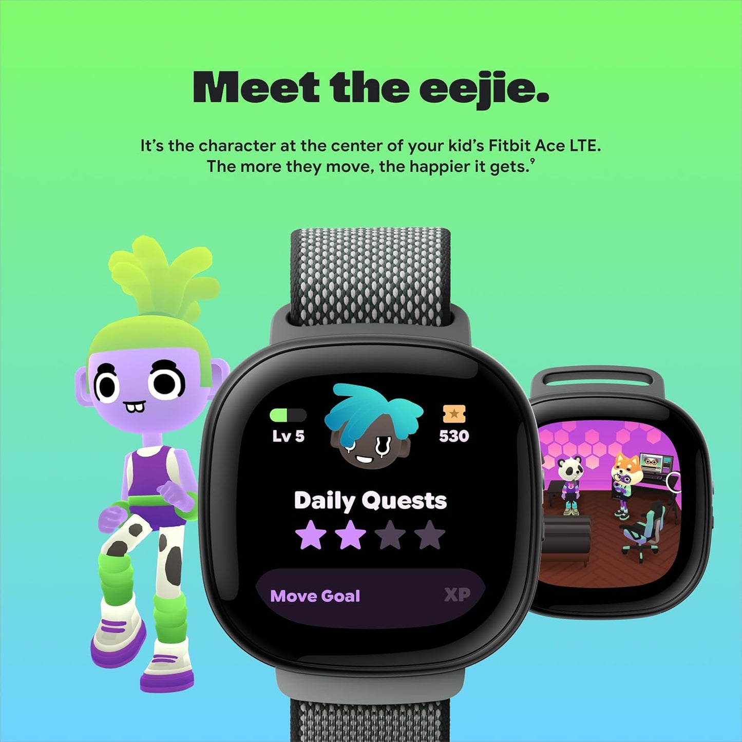 Fitbit Google Ace LTE - Kids Smartwatch with Call, Message, GPS, and Activity-Based Games, Ace Pass Data Plan Required - Mild - Strange Arcade