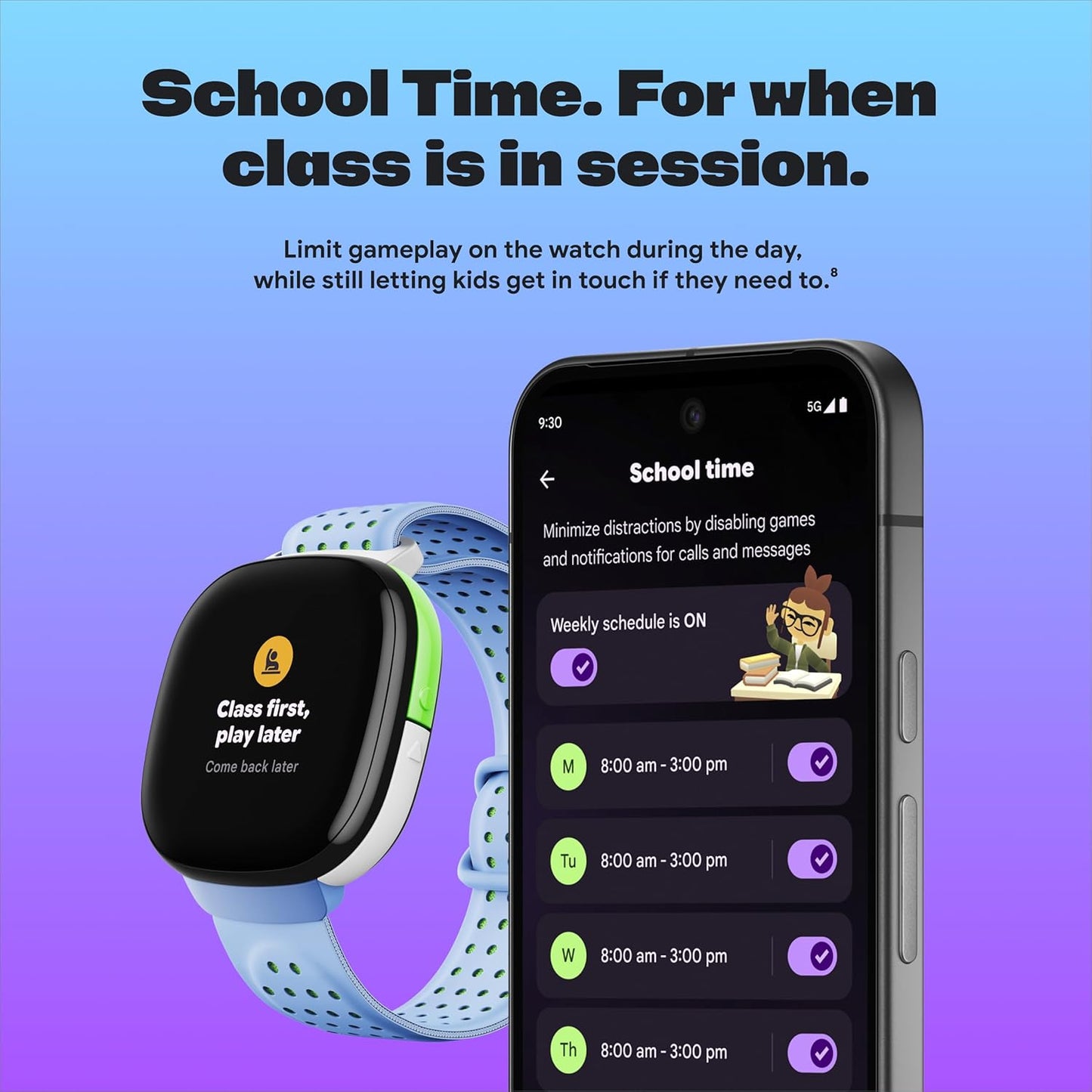 Fitbit Google Ace LTE - Kids Smartwatch with Call, Message, GPS, and Activity-Based Games, Ace Pass Data Plan Required - Mild - Strange Arcade
